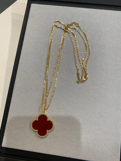 [Bling Jewelrys] KLEEBATT 25MM HALSKETTE GOLD KARNEOL