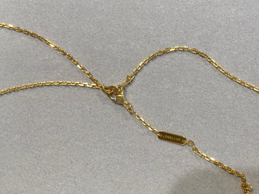 [Bling Jewelrys] KLEEBATT 25MM HALSKETTE GOLD KARNEOL