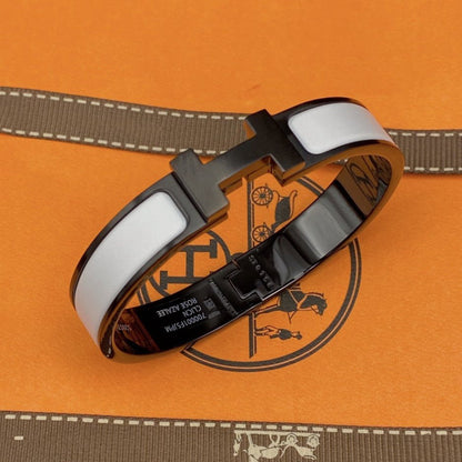 [Bling Jewelrys ]H BRACELET 12MM BLACK WHITE CERAMIC