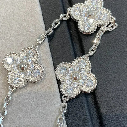 [Bling Jewelrys ] CLOVER 5 MOTIF FULL DIAMOND BRACELET COLLECTION