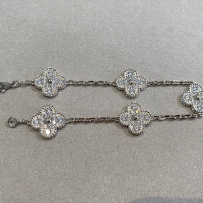 [Bling Jewelrys ] CLOVER 5 MOTIF FULL DIAMOND BRACELET COLLECTION