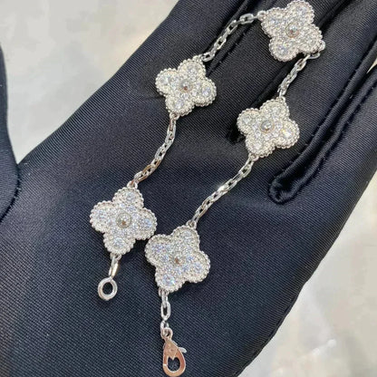 [Bling Jewelrys ] CLOVER 5 MOTIF FULL DIAMOND BRACELET COLLECTION