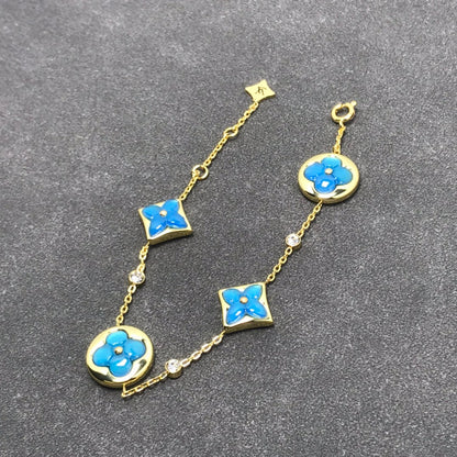 [Bling Jewelrys ]STAR AND SUN TURQUOISE 4 MOTIFS 3 DIAMONDS