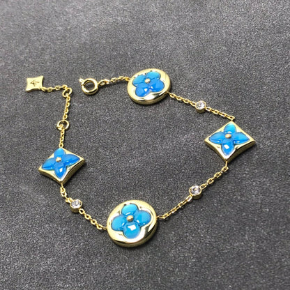 [Bling Jewelrys ]STAR AND SUN TURQUOISE 4 MOTIFS 3 DIAMONDS