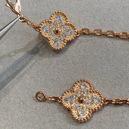 [Bling Jewelrys ] CLOVER 5 MOTIF FULL DIAMOND BRACELET COLLECTION