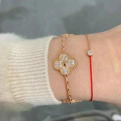 [Bling Jewelrys ] CLOVER 5 MOTIF FULL DIAMOND BRACELET COLLECTION
