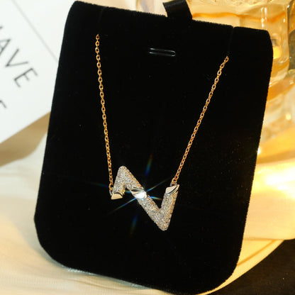 [Bling Jewelrys] VOLT SILBER DIAMANT ANHÄNGER HALSKETTE
