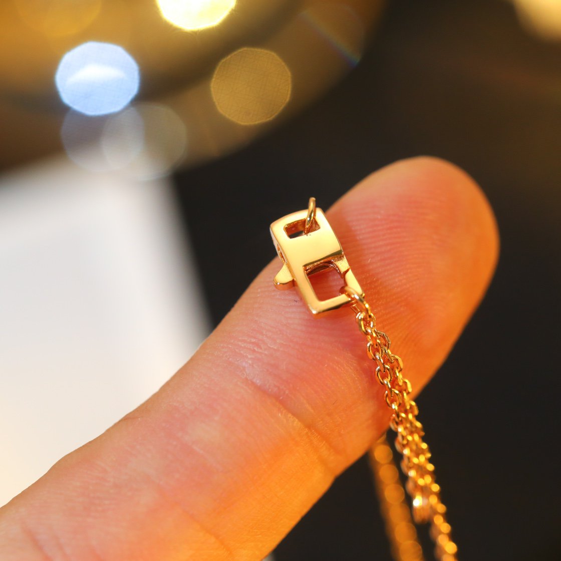 [Bling Jewelrys ]STAR AND SUN DIAMOND PINK GOLD NECKLACE