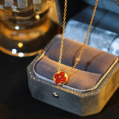 [Bling Jewelrys] SONNEN-ANHÄNGER ROSÉGOLD 1 DIAMANT-HALSKETTE