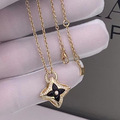 [Bling Jewelrys] STERN-ANHÄNGER ROSÉGOLD DIAMANT-HALSKETTE