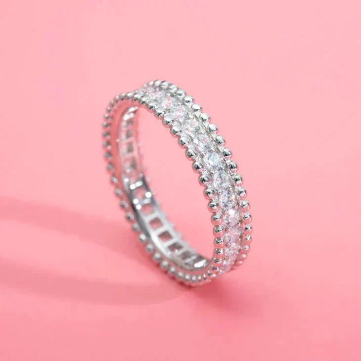 [Bling Jewelrys] パーリー ダイヤモンド シルバーリング