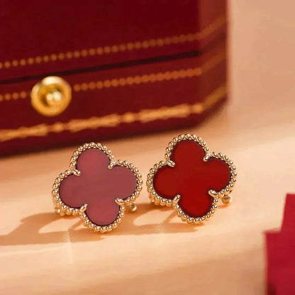 [Bling Jewelrys] CLOVER MEDIUM 1 MOTIV KARNEOL OHRRINGE