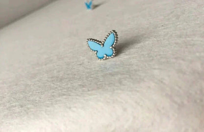 [Bling Jewelrys] TÜRKIS-SCHMETTERLINGSOHRRINGE SILBER