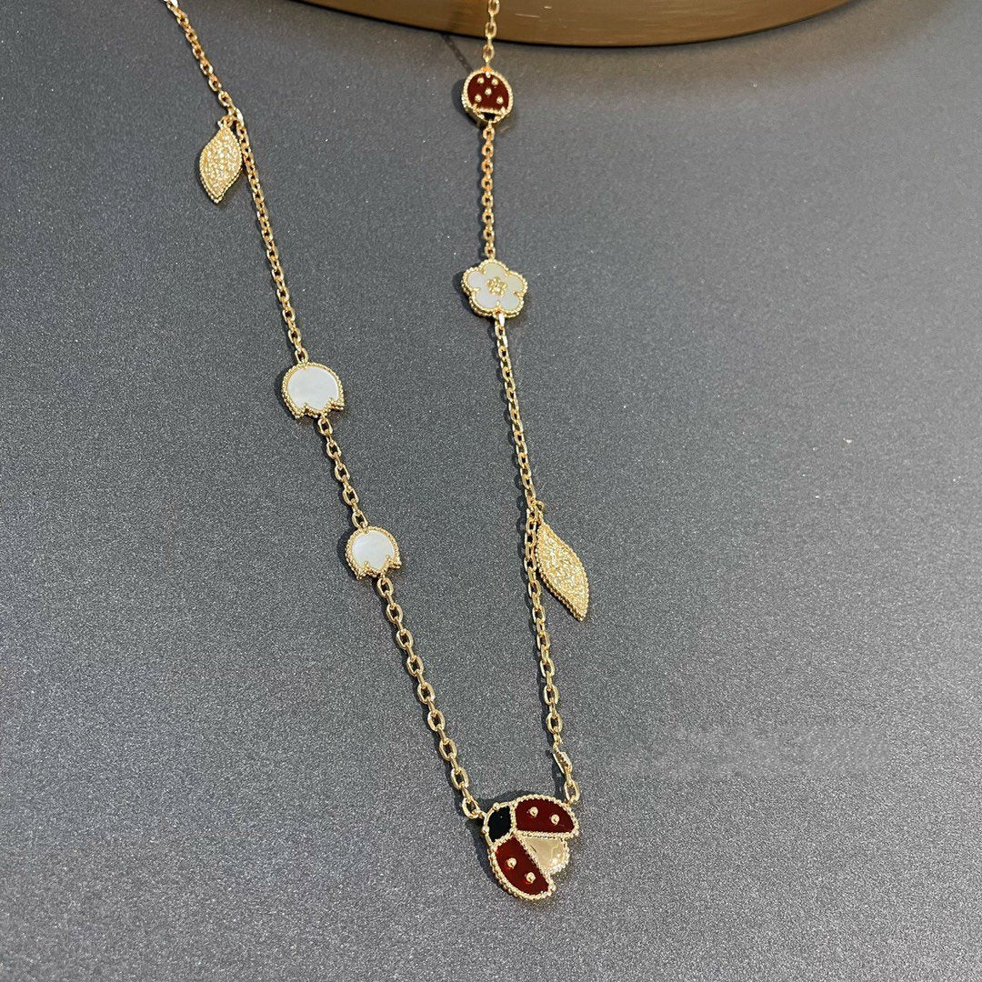 [Bling Jewelrys ]LUCKY SPRING 15 MOTIFS GOLD NECKLACE