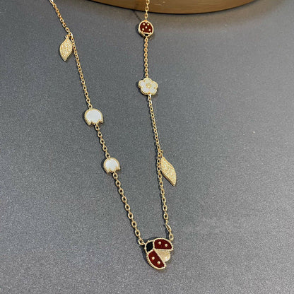 [Bling Jewelrys ]LUCKY SPRING 15 MOTIFS GOLD NECKLACE