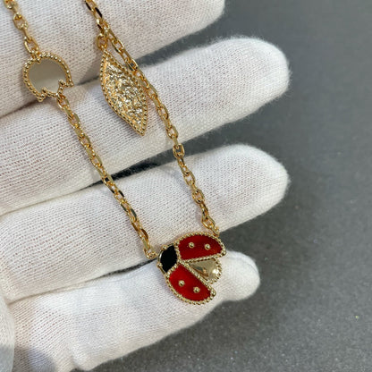 [Bling Jewelrys ]LUCKY SPRING 15 MOTIFS GOLD NECKLACE