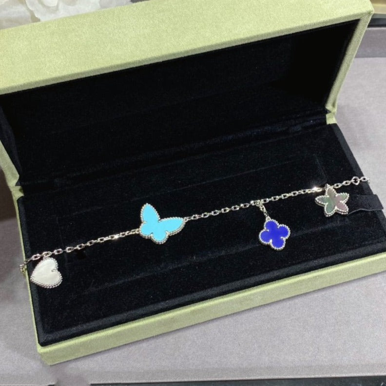 [Bling Jewelrys ]LUCKY SPRING SILVER BRACELET 4 MOTIF