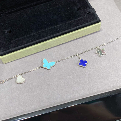 [Bling Jewelrys ]LUCKY SPRING SILVER BRACELET 4 MOTIF