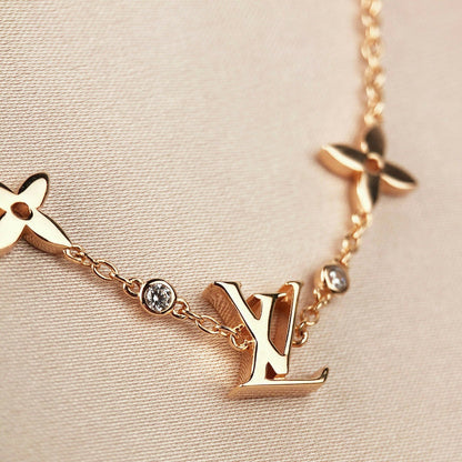 [Bling Jewelrys ]STAR AND SUN 7 MOTIFS GOLD BRACELET