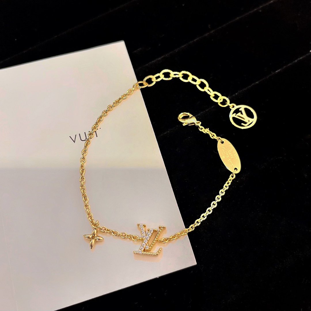 [Bling Jewelrys ]LOGO STAR MOTIF GOLD BRACELET