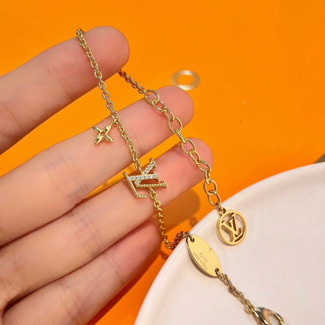 [Bling Jewelrys ]LOGO STAR MOTIF GOLD BRACELET