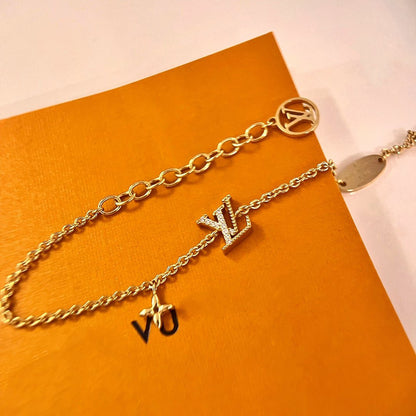 [Bling Jewelrys ]LOGO STAR MOTIF GOLD BRACELET