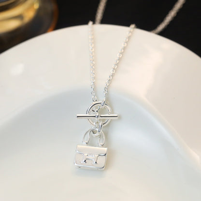 [Bling Jewelrys ]POP H PEDANT SILVER NECKLACE