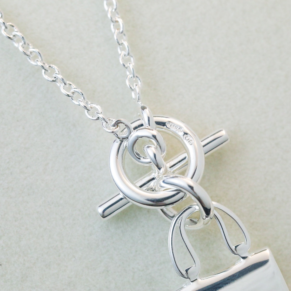 [Bling Jewelrys ]POP H PEDANT SILVER NECKLACE