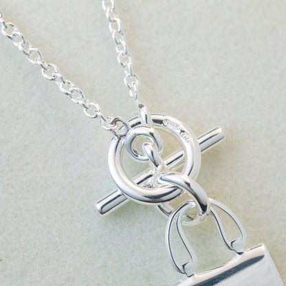 [Bling Jewelrys ]POP H PEDANT SILVER NECKLACE