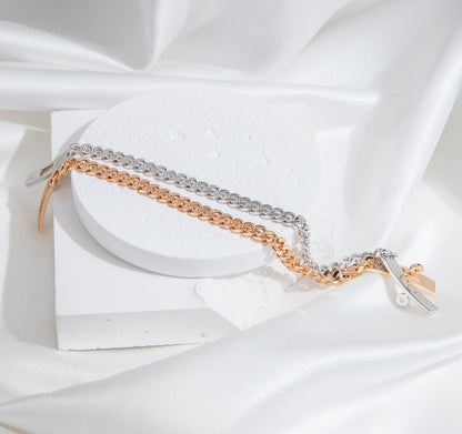 [Bling Jewelrys ]KELLY CHAIN SILVER DIAMOND BRACELET