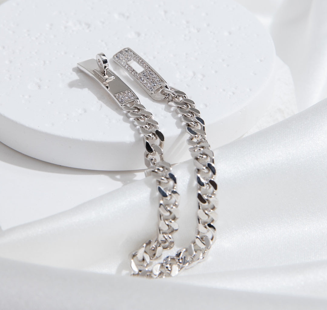 [Bling Jewelrys ]KELLY CHAIN SILVER DIAMOND BRACELET