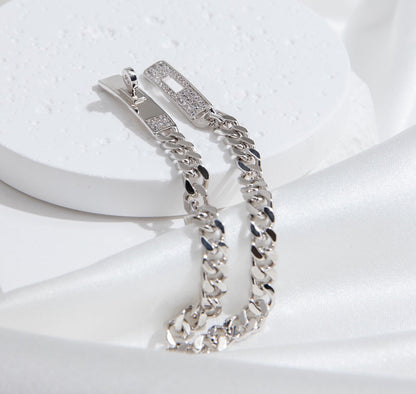 [Bling Jewelrys ]KELLY CHAIN SILVER DIAMOND BRACELET