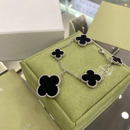 [Bling Jewelrys] KLEEBATT 5 MOTIVE SILBER ONYX ARMBAND