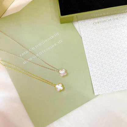 [Bling Jewelrys] CLOVER MINI 9,5 MM HALSKETTE MIT WEISSEM PERLMUTT