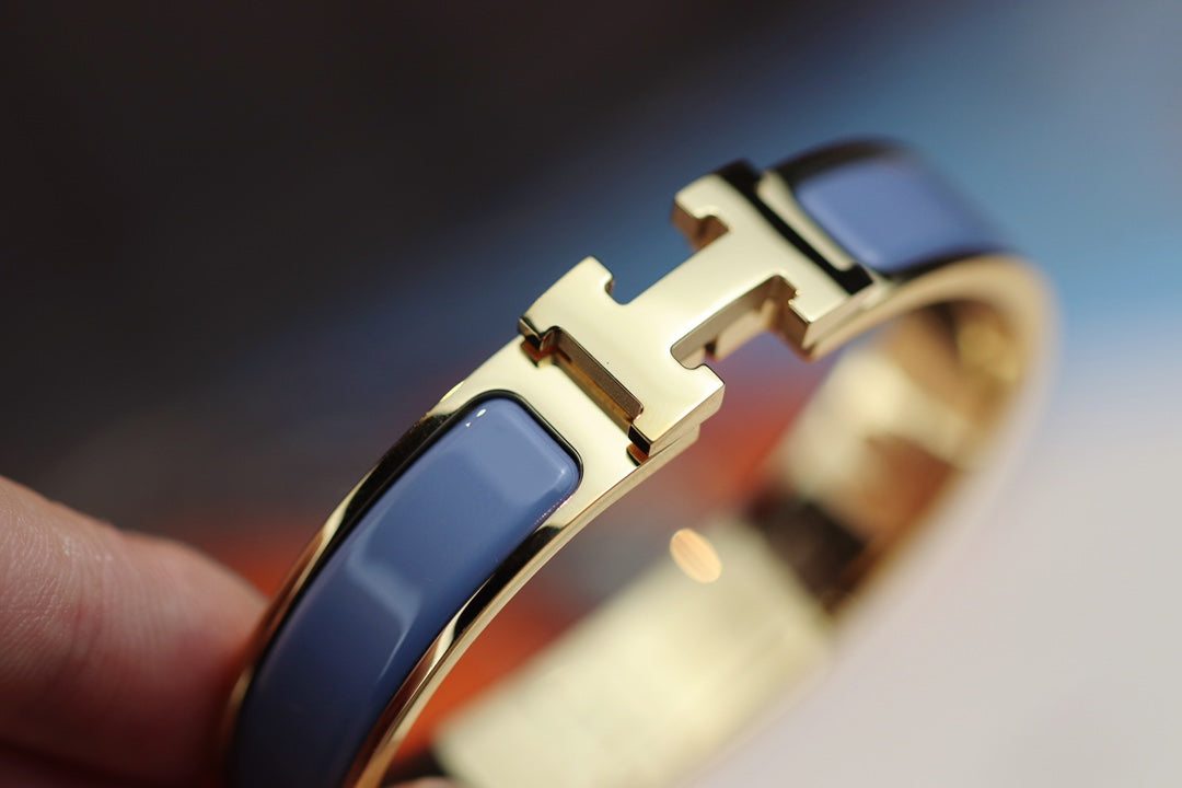 [Bling Jewelrys ]Hブレスレット 12mm ブルーグレー