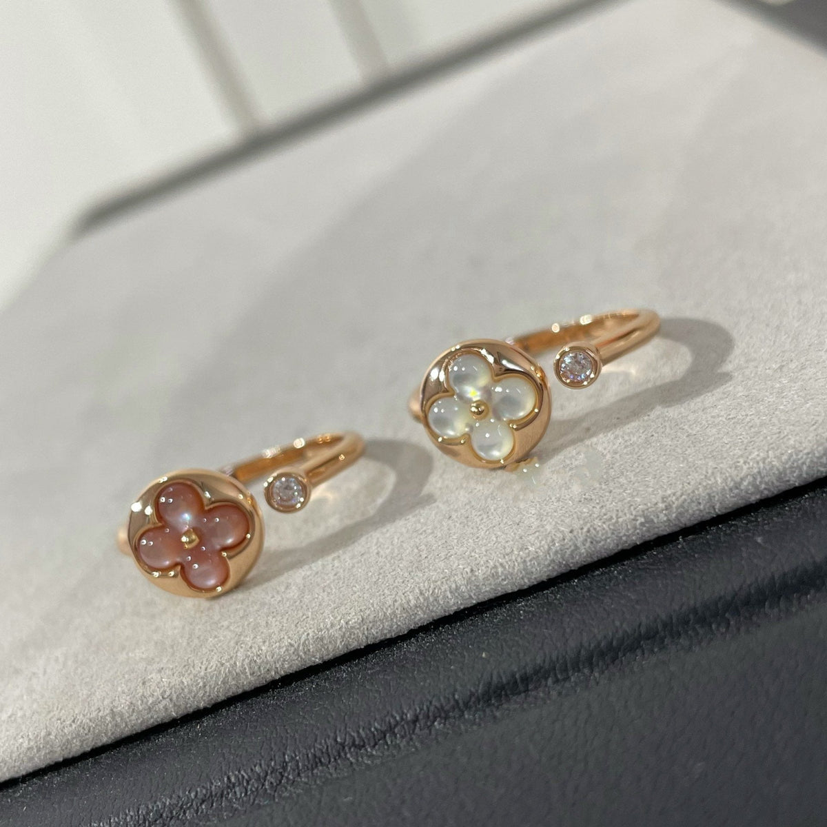 [Bling Jewelrys ]SUN 1 DIAMOND PINK MOP RING