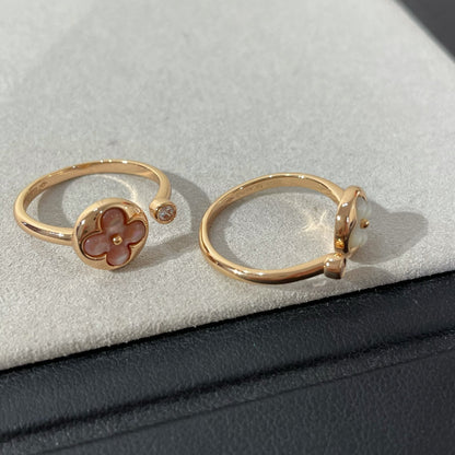 [Bling Jewelrys ]SUN 1 DIAMOND PINK MOP RING