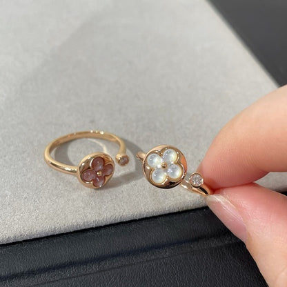[Bling Jewelrys ]SUN 1 DIAMOND PINK MOP RING
