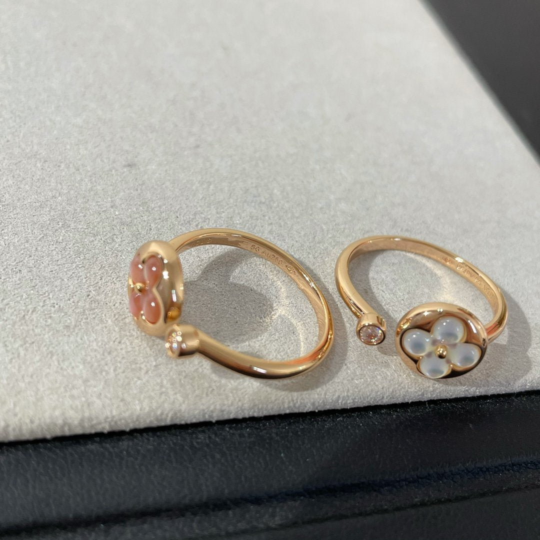 [Bling Jewelrys ]SUN 1 DIAMOND PINK MOP RING