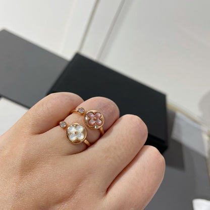 [Bling Jewelrys ]SUN 1 DIAMOND PINK MOP RING