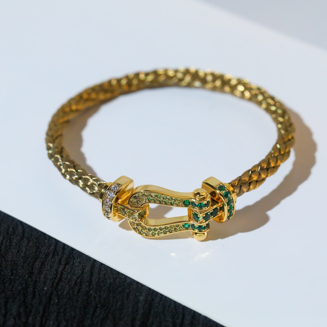 [Bling Jewelrys ]FORCE 10 GOLD GREEN DIAMOND PAVED