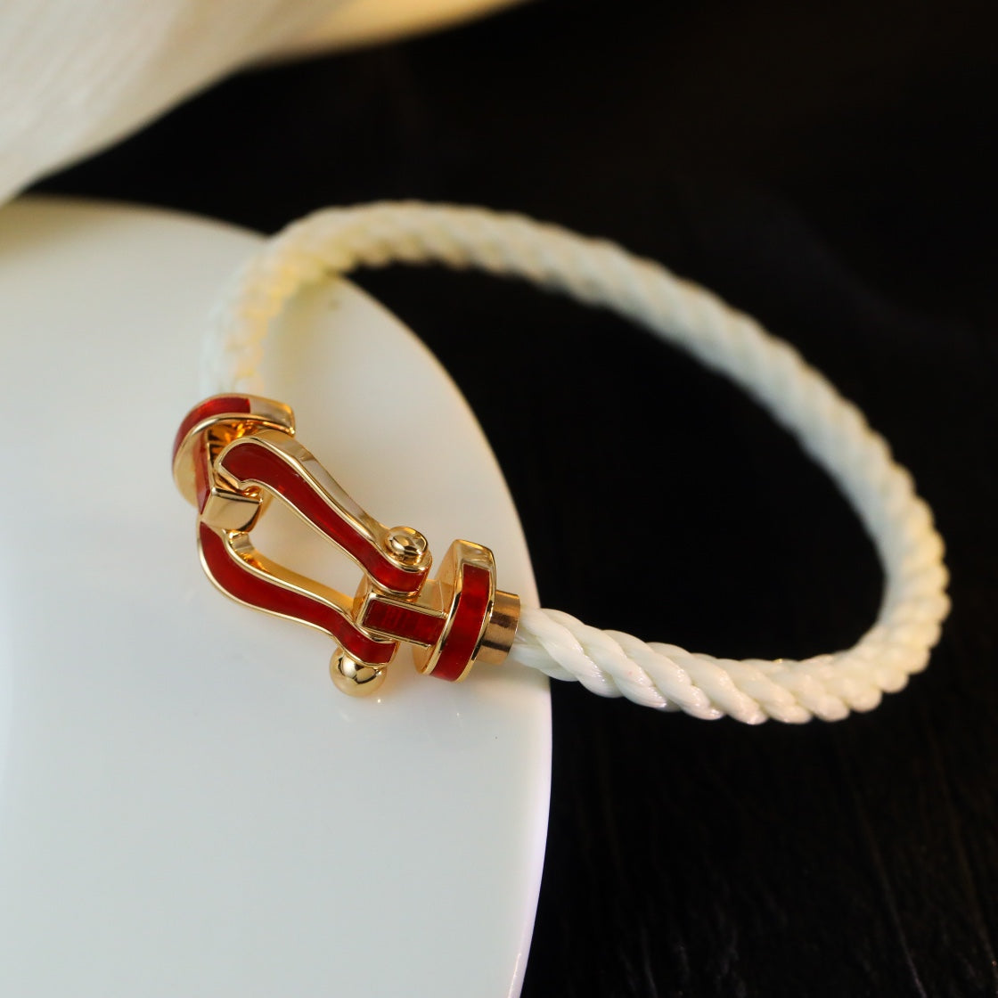 [Bling Jewelrys ]FORCE 10 WHITE TEXTILE DIAMOND PAVED