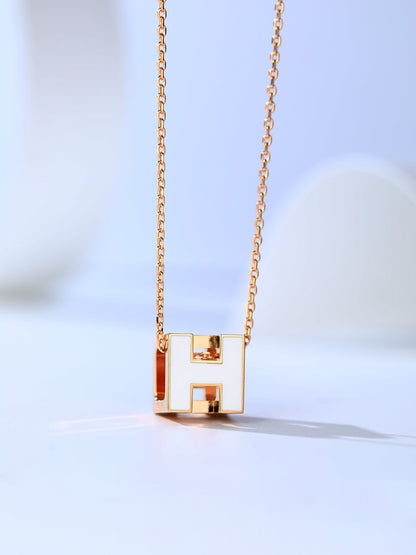 [Bling Jewelrys ]H CAGE PINK GOLD NECKLACE