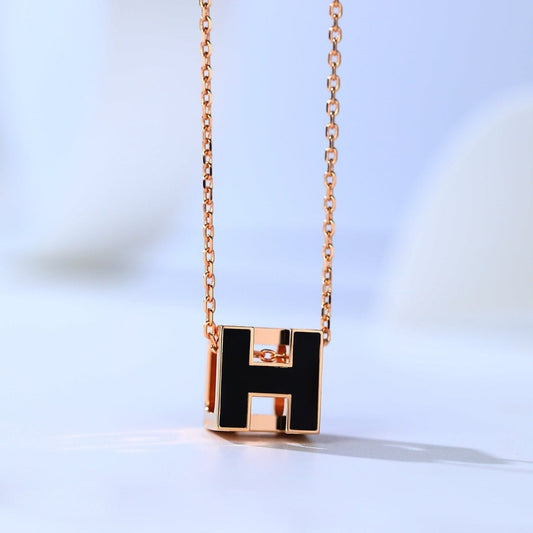 [Bling Jewelrys ]H CAGE PINK GOLD NECKLACE