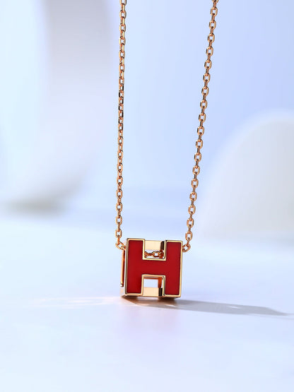 [Bling Jewelrys ]H CAGE PINK GOLD NECKLACE