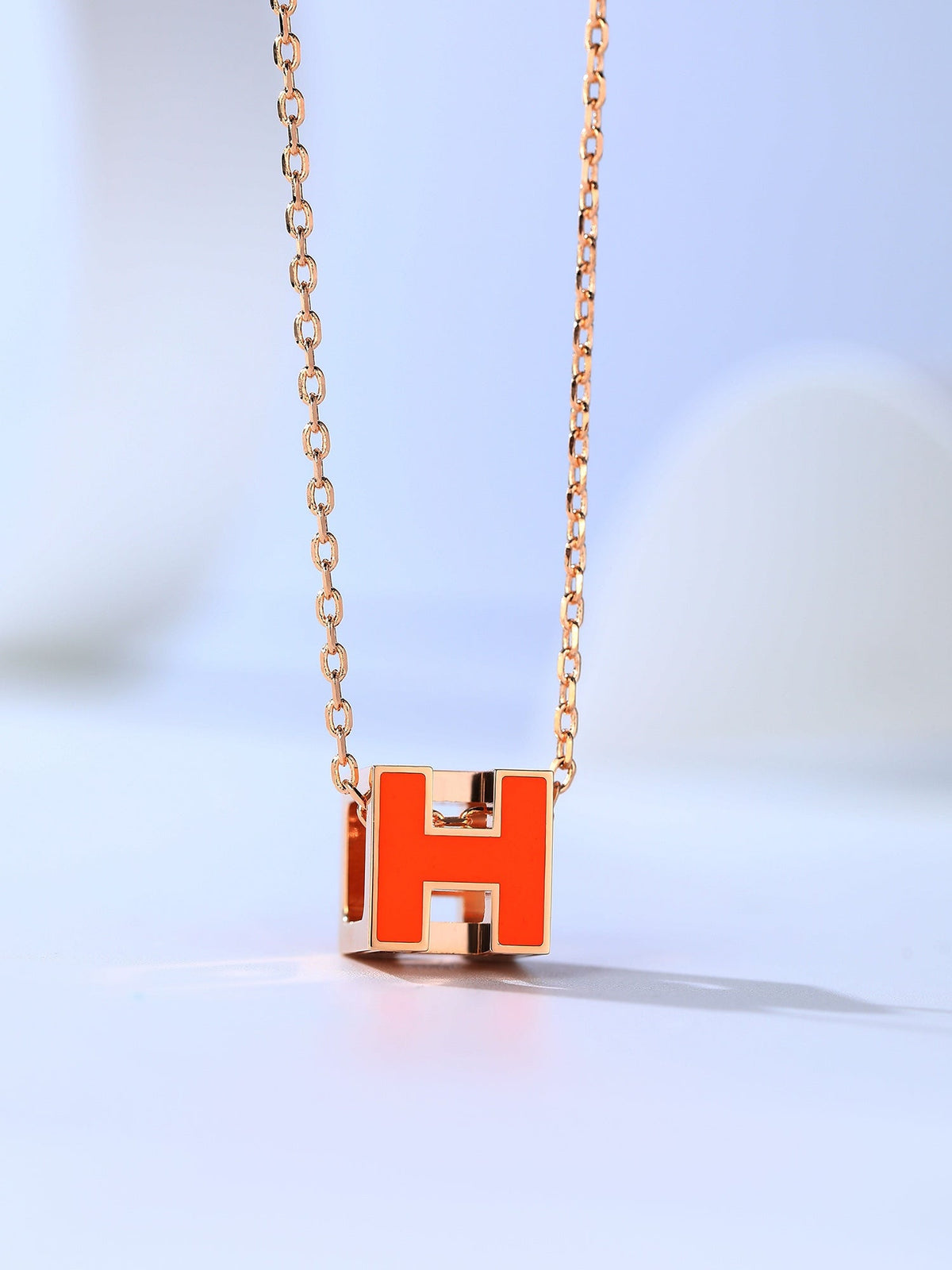[Bling Jewelrys ]H CAGE PINK GOLD NECKLACE