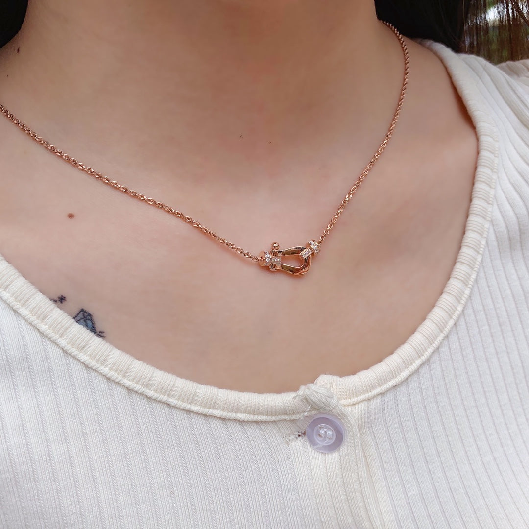 [Bling Jewelrys ]FORCE 10 ROSÉGOLD-DIAMANT-HALSKETTE