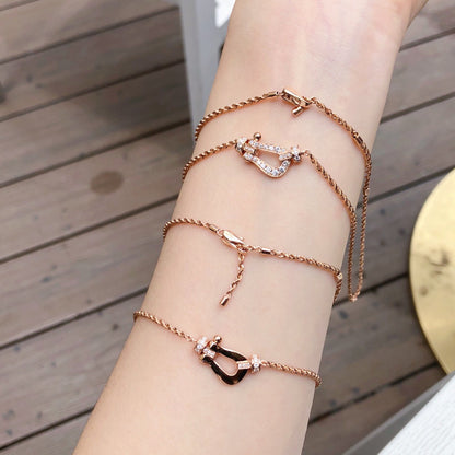 [Bling Jewelrys ]FORCE 10 ROSÉGOLD-DIAMANT-HALSKETTE