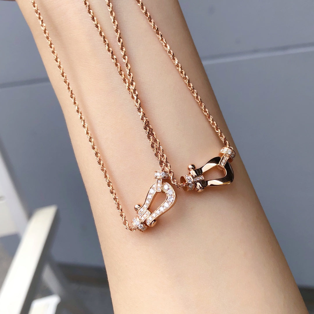 [Bling Jewelrys ]FORCE 10 ROSÉGOLD-DIAMANT-HALSKETTE