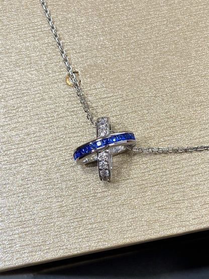 [Bling Jewelry] LIENS DIAMANT-SILBERHALSKETTE